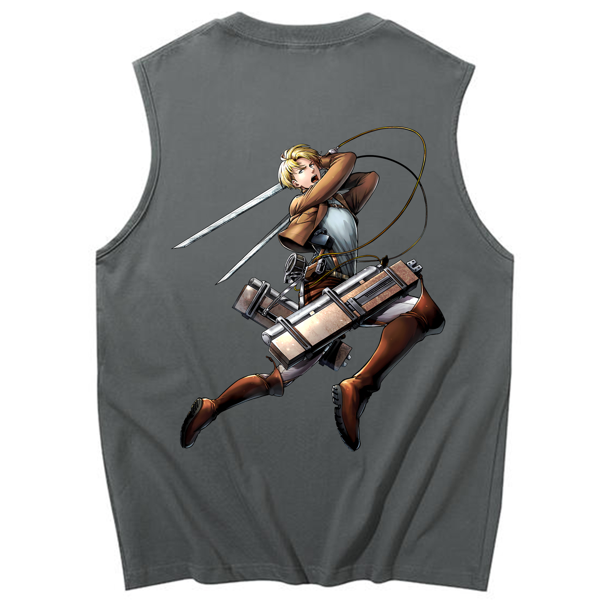 （画像用） 進撃の巨人 Attack on Titan コットン100％タンクトップ（背面プリント）